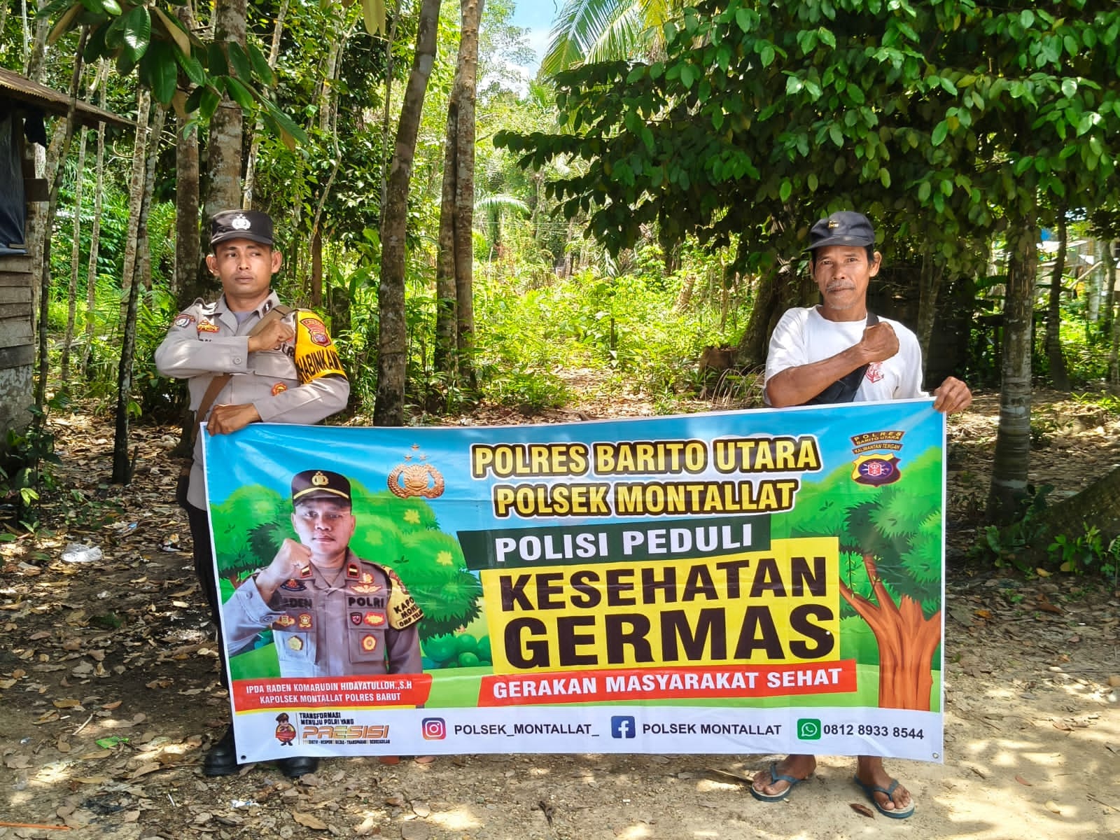 *Polsek Montallat Sampaikan Pola Hidup Sehat Kepada Warga, Polsek Montallat Sosialisasikan Germas ke Masyarakat.