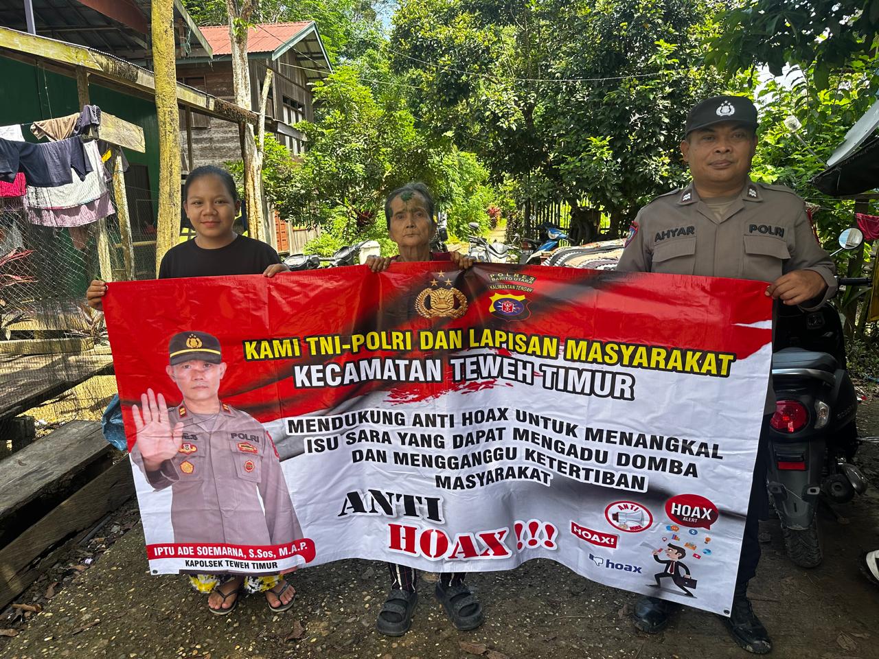 Polsek Teweh Timur Sosialisasikan Bahaya Hoax untuk Jaga Kondusivitas Kamtibmas