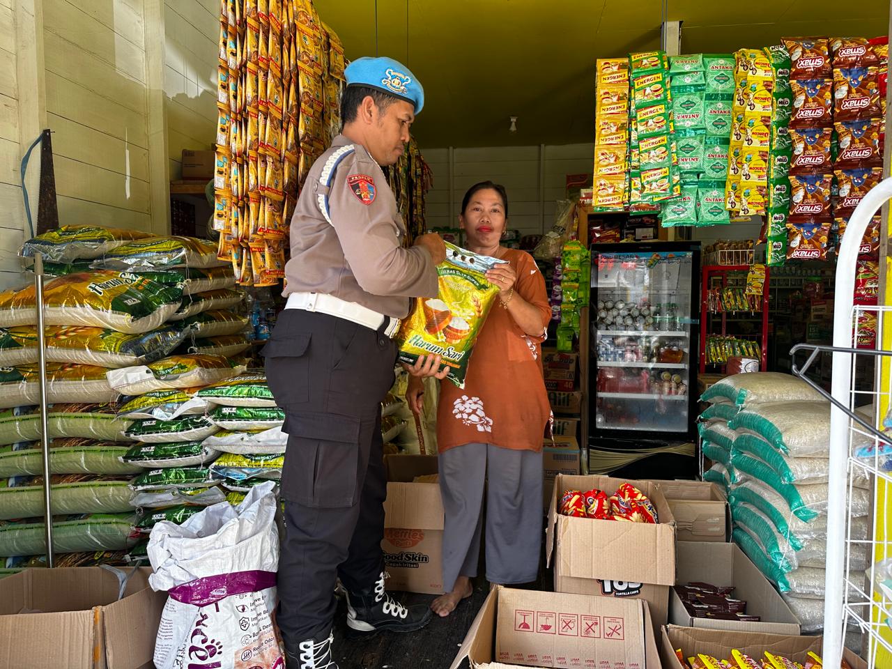 Polsek Teweh Timur Lakukan Pengecekan Sembako untuk Pastikan Ketersediaan dan Harga Stabil