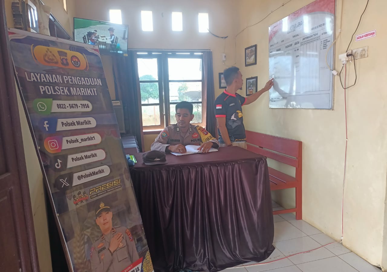 Anggota Polsek Marikit Laks Giat Tugas Jaga.