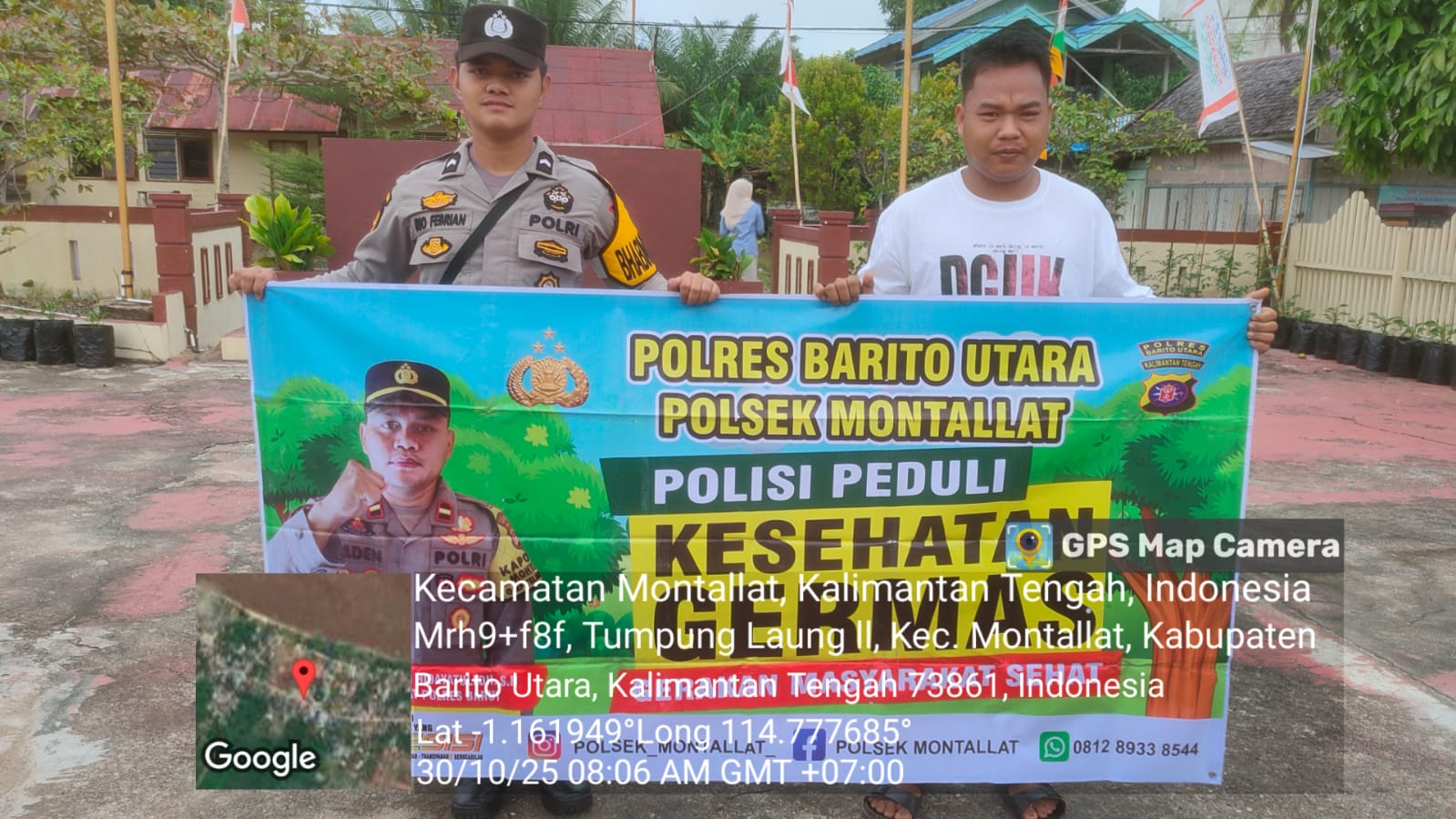 **Polsek Montallat Sampaikan Pola Hidup Sehat Kepada Warga, Polsek Montallat Sosialisasikan Germas ke Masyarakat.*