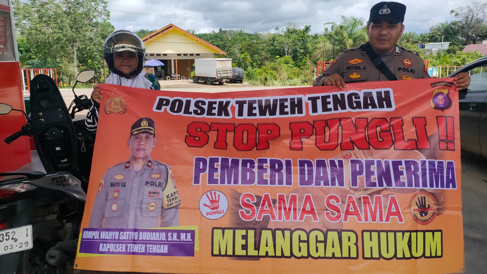 Berastas Aktivitas Pungutan Liar, Polsek Teweh Tengah Sosialiasikan Stop Pungli Kepada Masyarakat