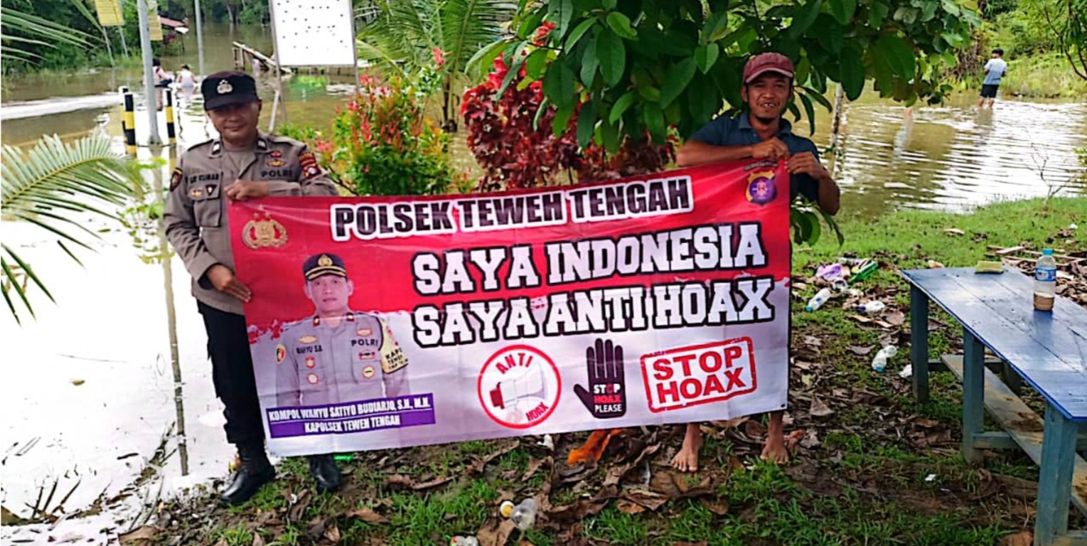 Berikan Edukasi Terkait Bahaya Berita Hoax, Polsek Teweh Tengah Sosialiasikan Anti Hoax Kepada Masyarakat