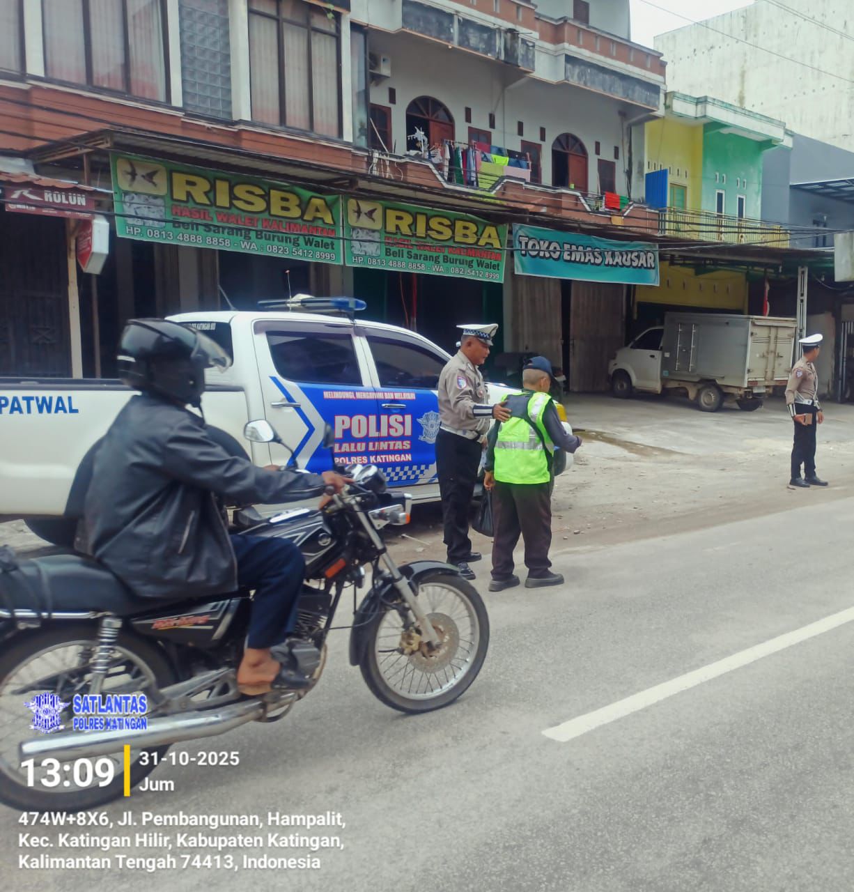 PENLING, Satlantas Polres Katingan Penyuluhan Keliling Kepada Para Pengendara