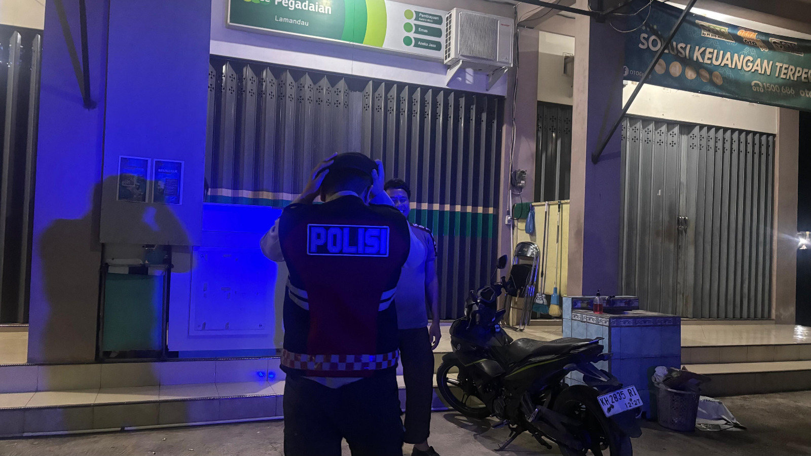 Sat Samapta Polres Lamandau Patroli di Objek Vital, Sambangi Satpam untuk Perkuat Keamanan