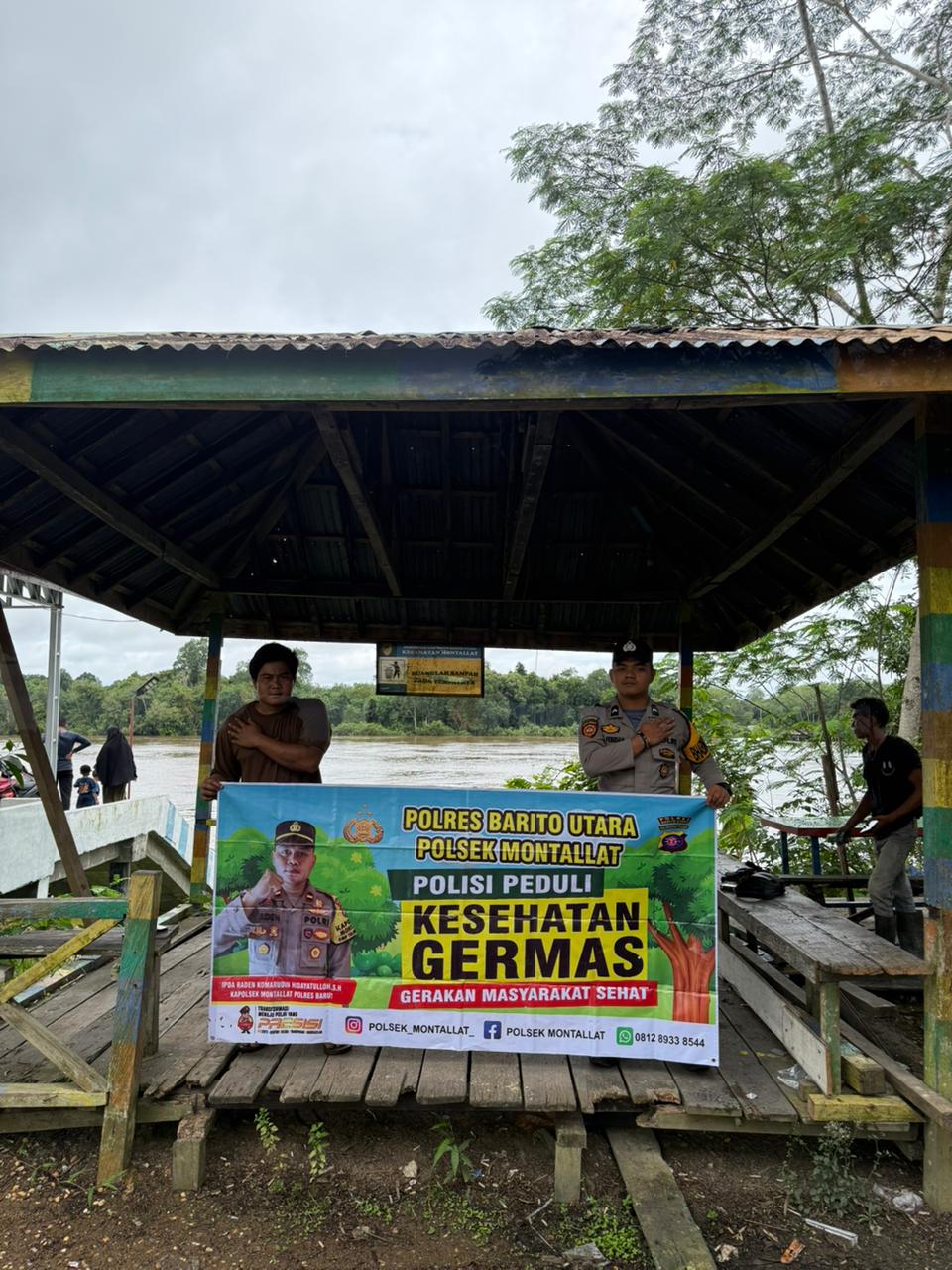 **Polsek Montallat Sampaikan Pola Hidup Sehat Kepada Warga, Polsek Montallat Sosialisasikan Germas ke Masyarakat.*