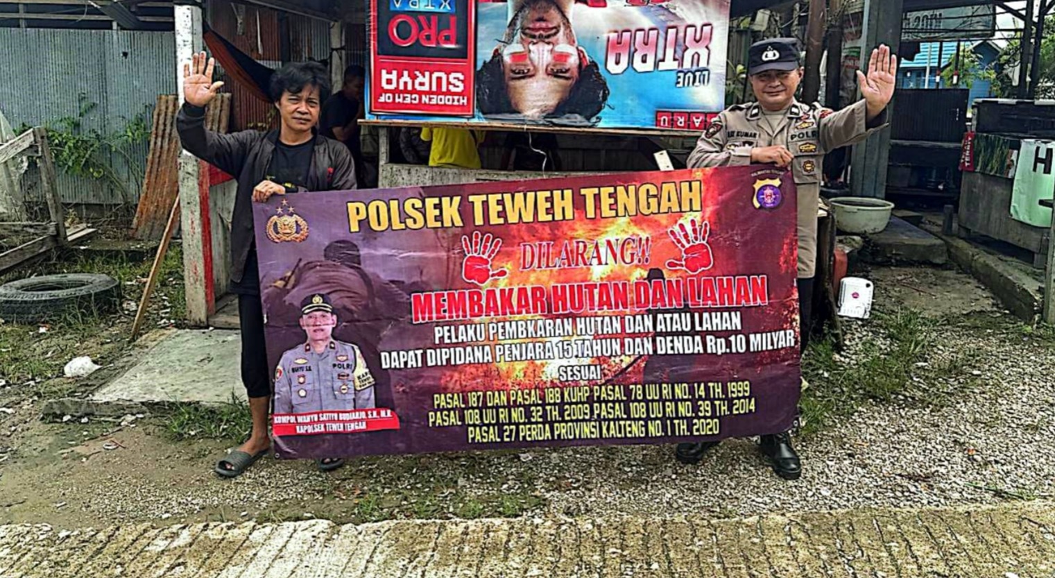 Sosialisasikan Akibat Dari Pembakaran Hutan/Lahan, Polsek Teweh Tengah Sampaikan Bahaya Karhutla Kepada Masyarakat