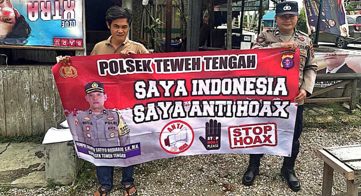Berikan Edukasi Terkait Bahaya Berita Hoax, Polsek Teweh Tengah Sosialiasikan Anti Hoax Kepada Masyarakat