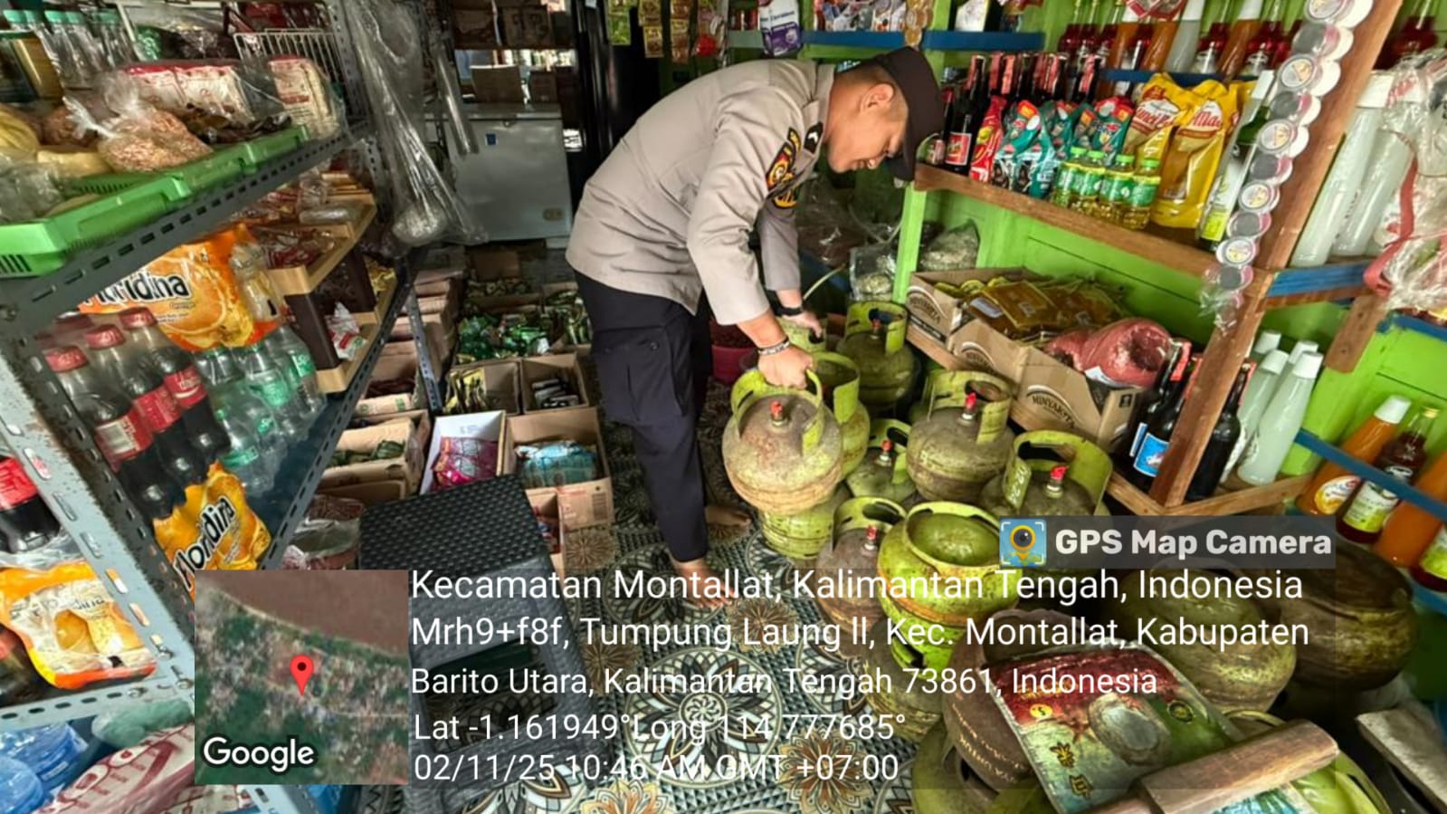 **Polsek Montallat Laksanakan Pengecekan Gas LPG Untuk Pantau Stok Dan Harga Di Pasaran**