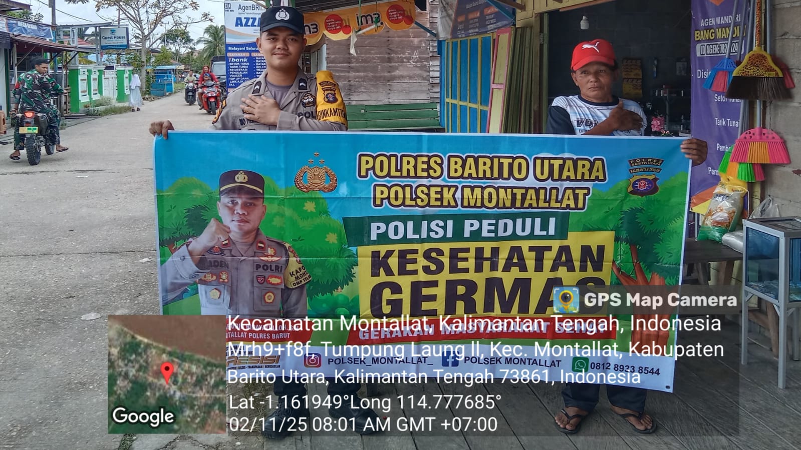 **Polsek Montallat Sampaikan Pola Hidup Sehat Kepada Warga, Polsek Montallat Sosialisasikan Germas ke Masyarakat.*