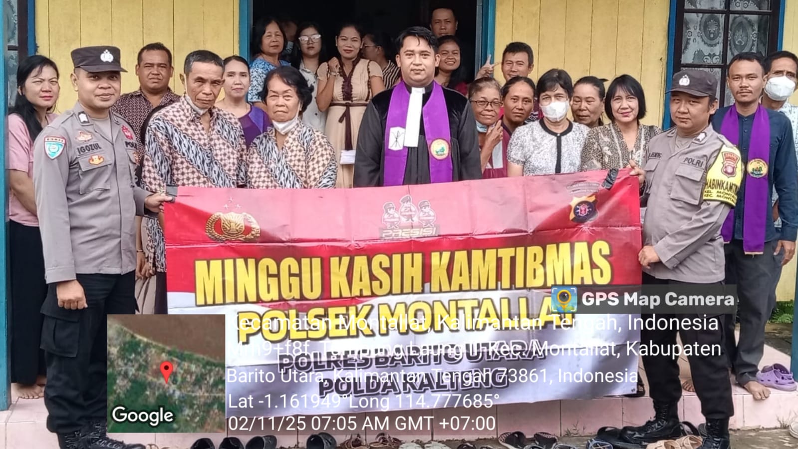 **Polsek Montallat Melaksanakan Pengamanan Gereja Ibadah Minggu Umat Nasrani Diwilkum Montallat*