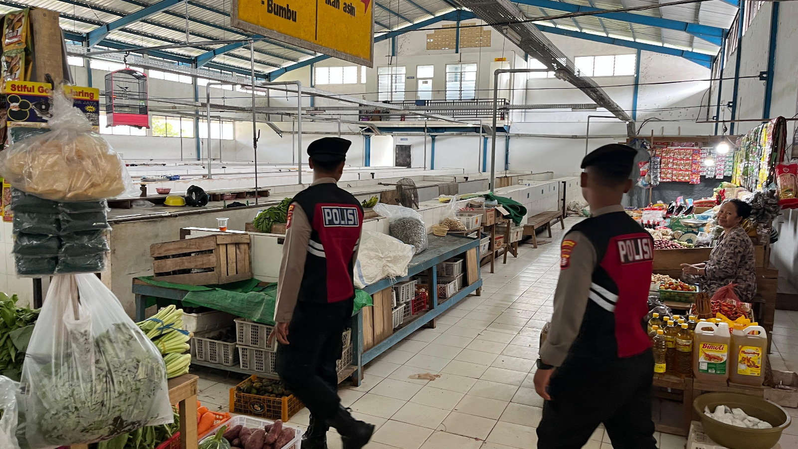 Satuan Samapta Patroli di Pasar Wilayah Hukum Polres Lamandau