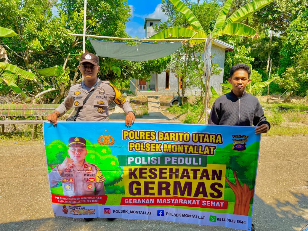 **Polsek Montallat Sampaikan Pola Hidup Sehat Kepada Warga, Polsek Montallat Sosialisasikan Germas ke Masyarakat.*