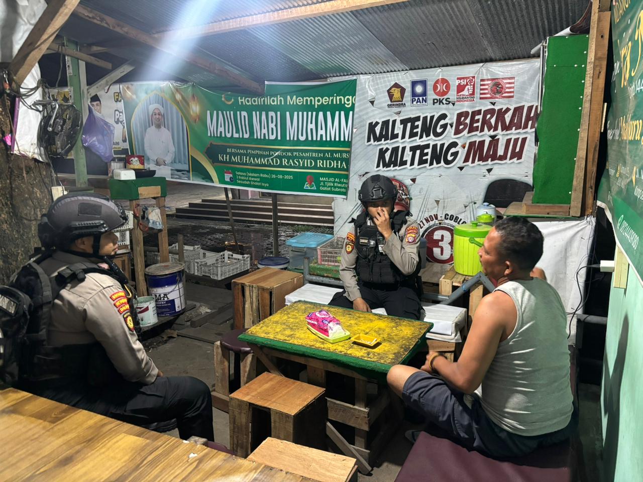 Cegah Gangguan Kamtibmas, Unit PPRC Ditsamapta Polda Kalteng Gencarkan Patroli Malam