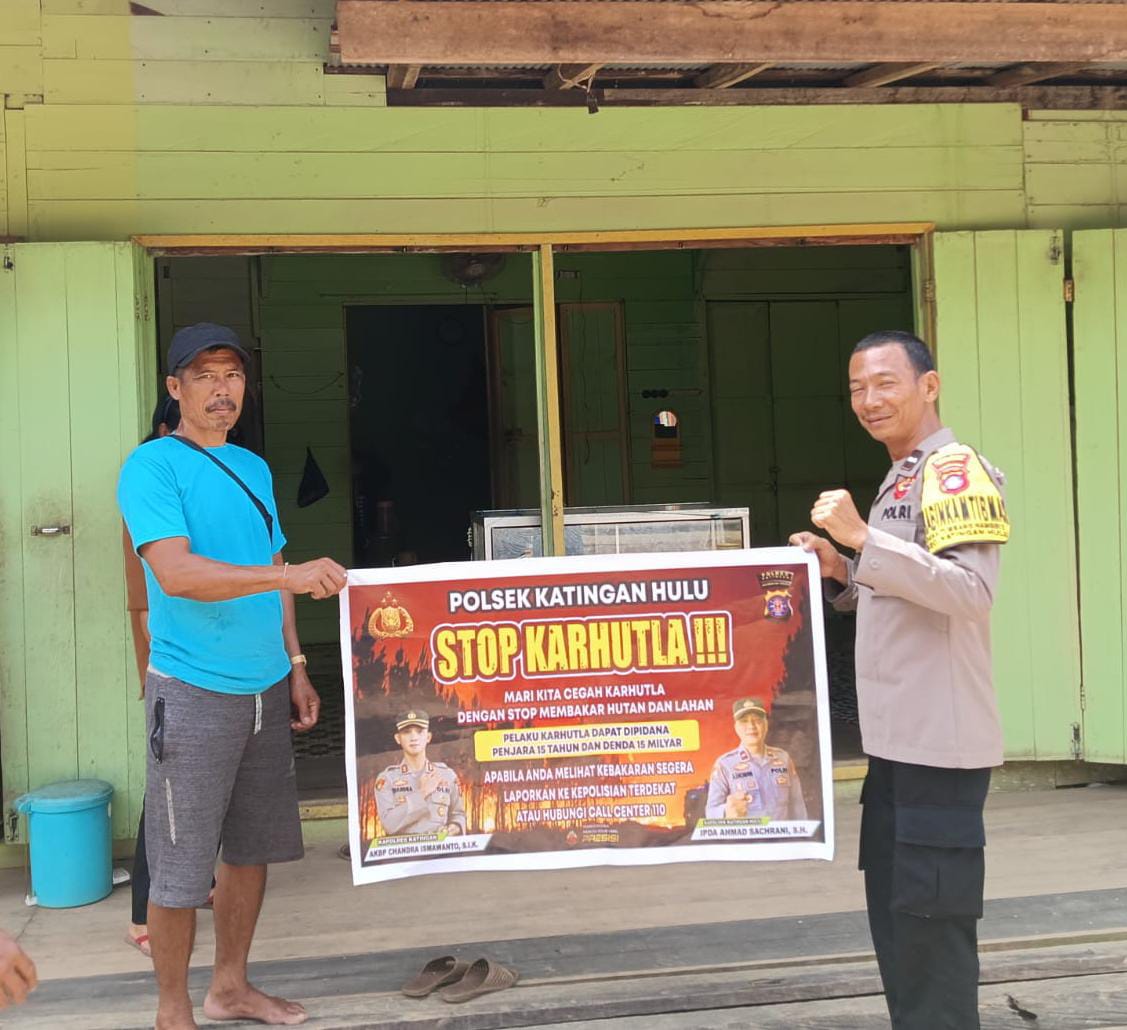 Upaya Pencegahan Penebangan Hutan secara Liar (Ilegal Logging), Bhabinkamtibmas sosialisasi kepada masyarakat.