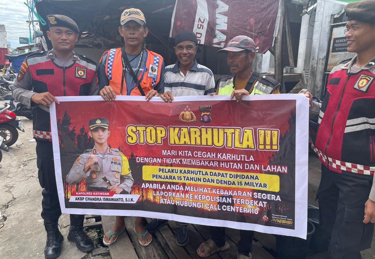 _Patroli Sosialisasi Karhutla, Sat Samapta Polres Katingan Lakukan Pengawasan_