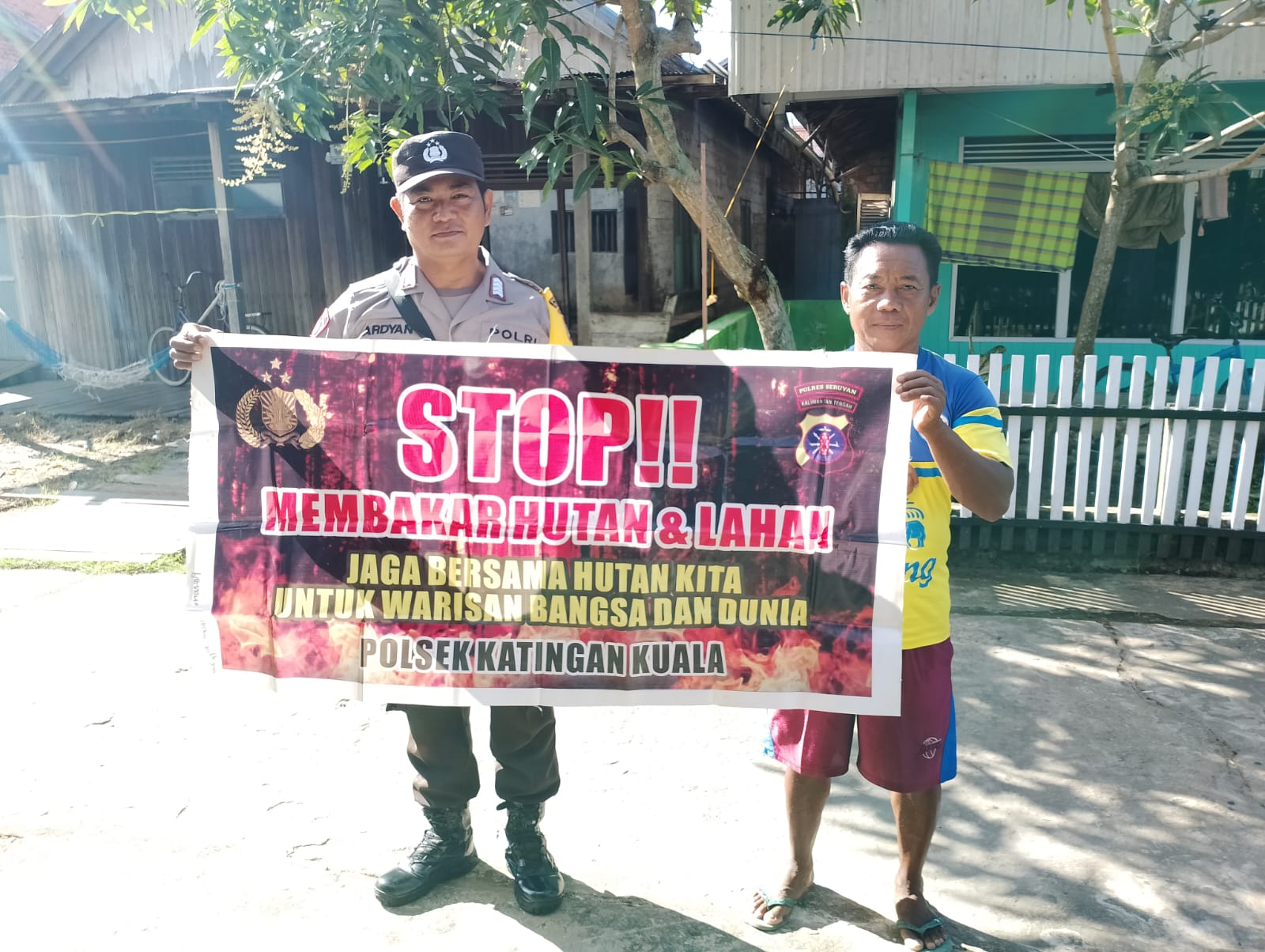 Cegah Kebakaran Hutan Dan Lahan, Bhabinkamtibmas Gencar Sosialisasi Ke Masyarakat