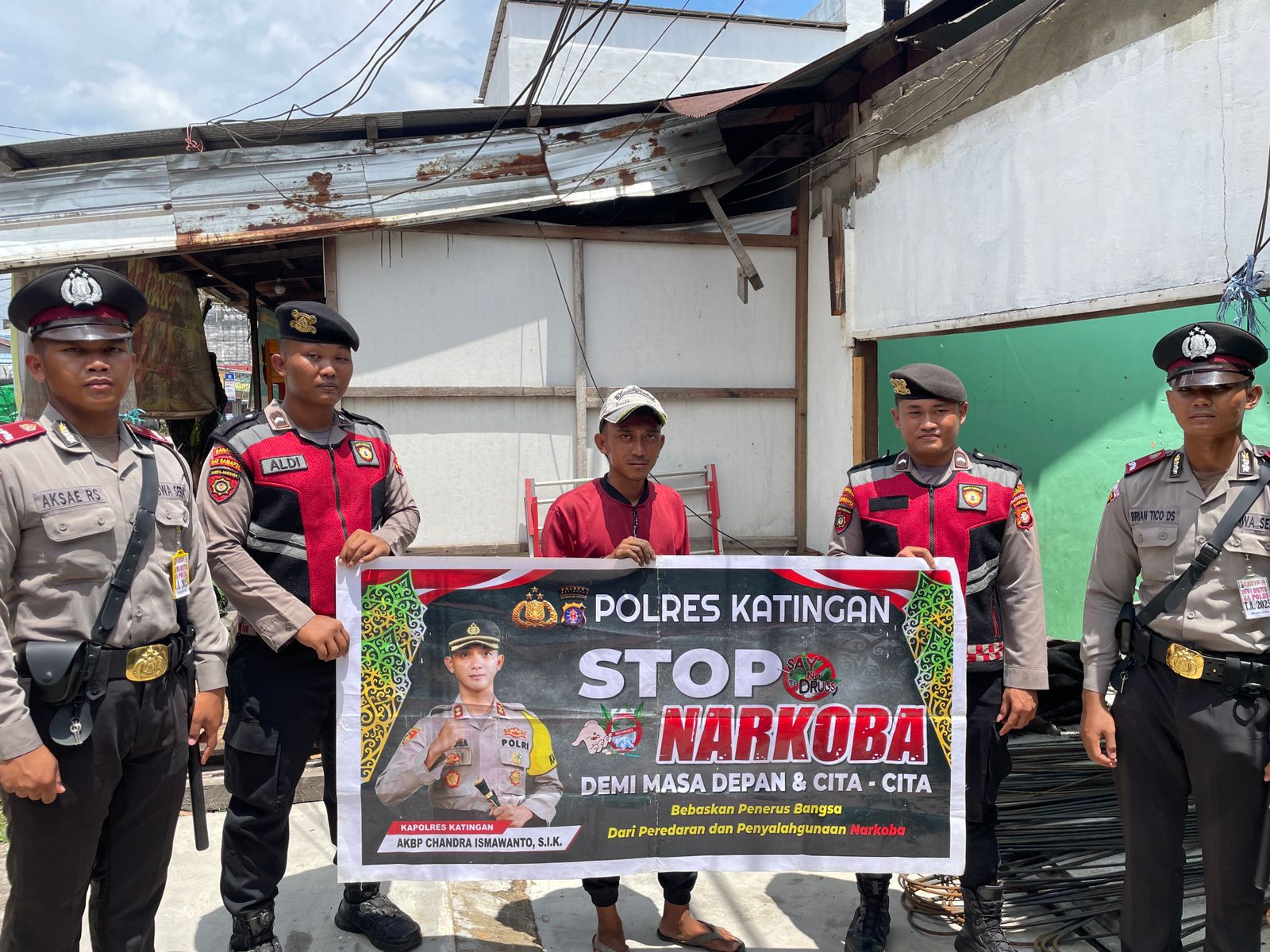 _Patroli Pencegahan Narkotika, Sat Samapta Polres Katingan Gencar Lakukan Sosialisasi_