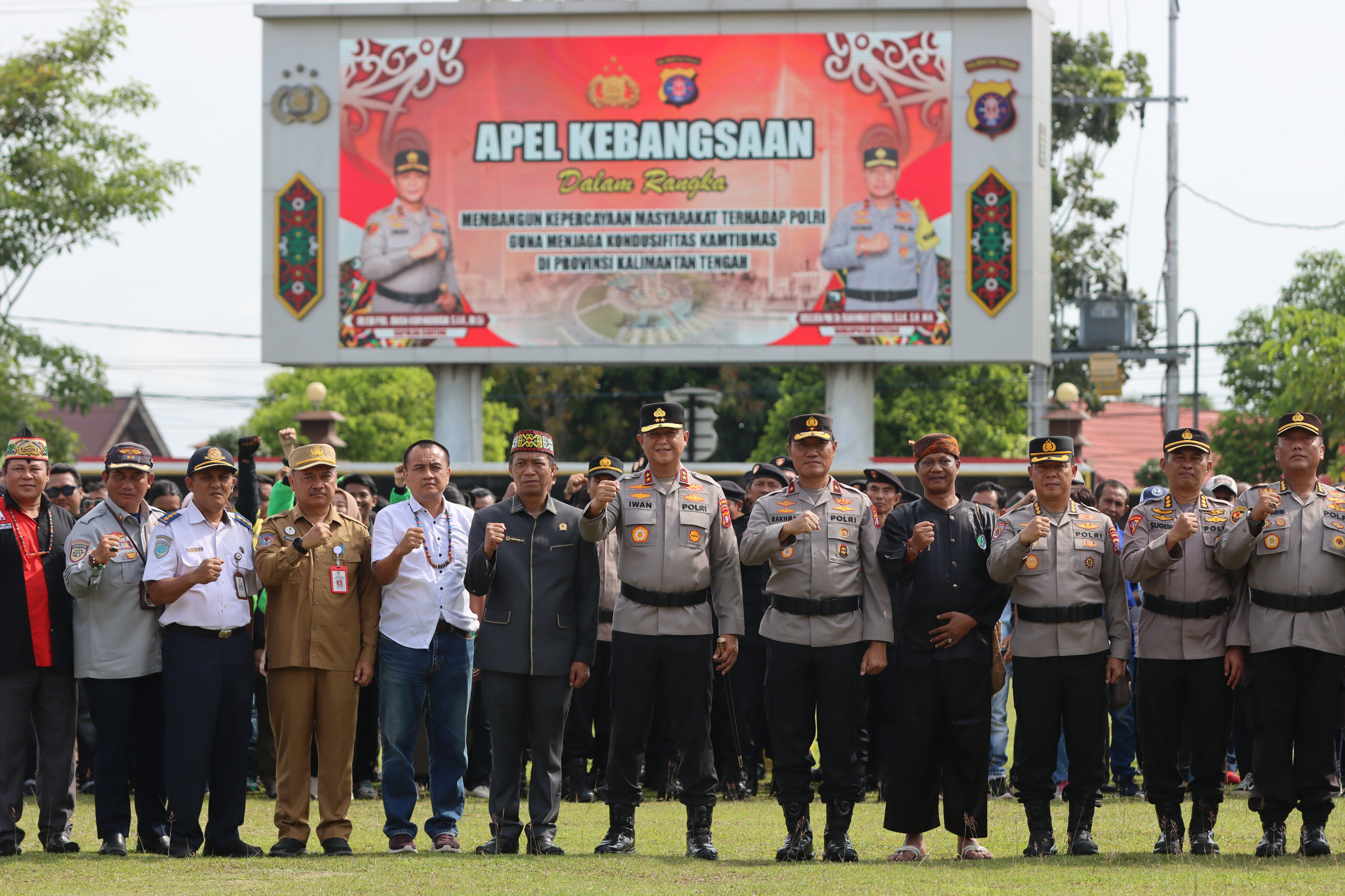 Apel Kebangsaan Bersama Elemen Masyarakat, Kapolda Kalteng Ajak Wujudkan Persatuan dan Kesatuan