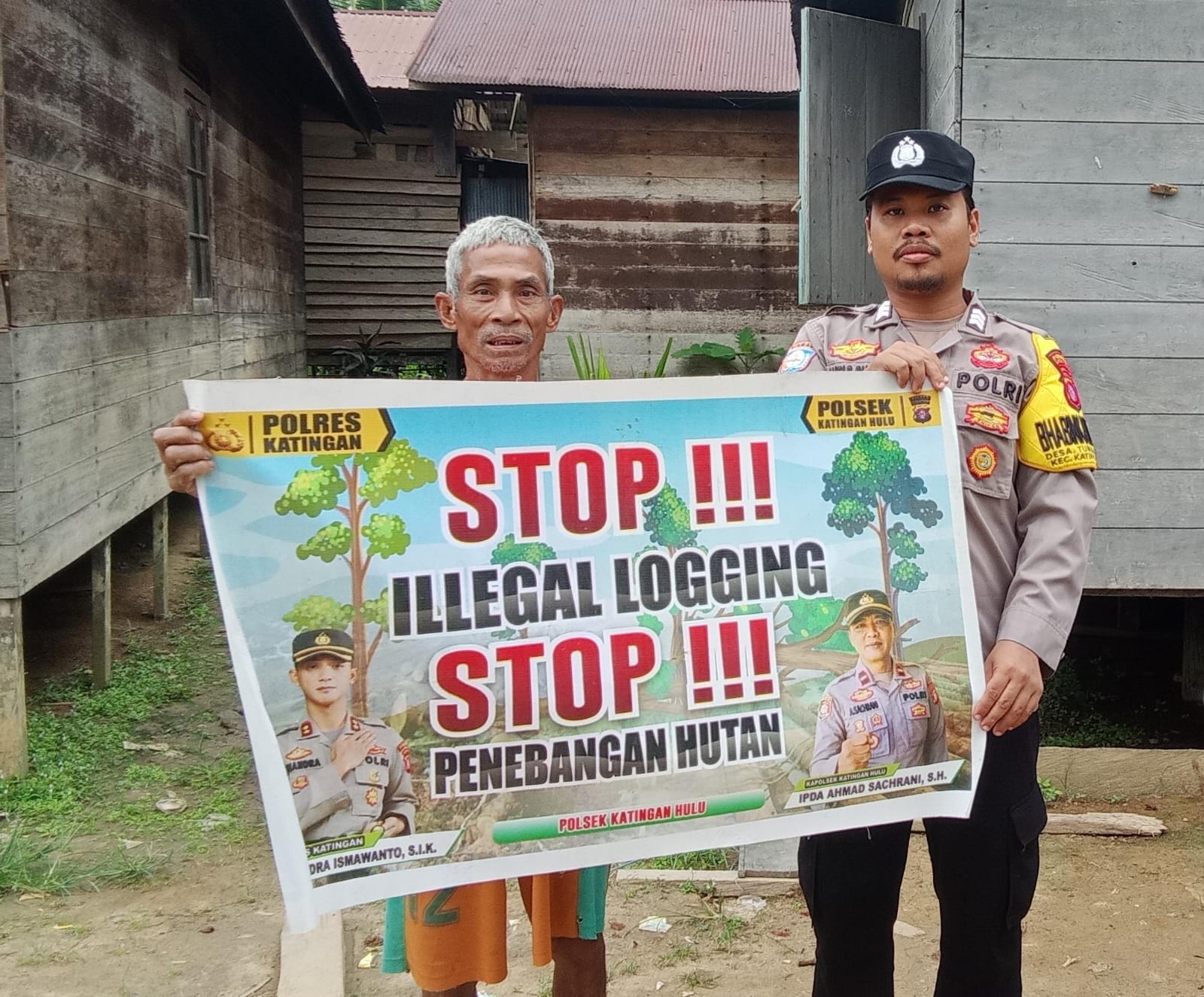 Upaya Pencegahan Penebangan Hutan secara Liar (Ilegal Logging), Bhabinkamtibmas sosialisasi kepada masyarakat.