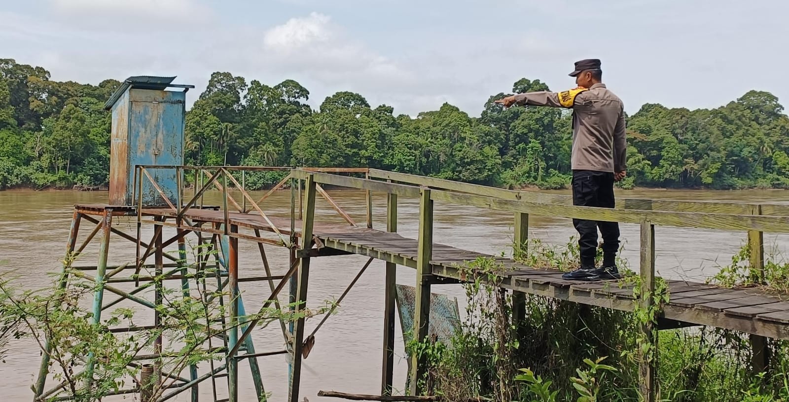 Debit Air terpantau normal , Polsek Katingan Hulu dan Bukit Raya Imbau Warga agar tetap selalu waspada.
