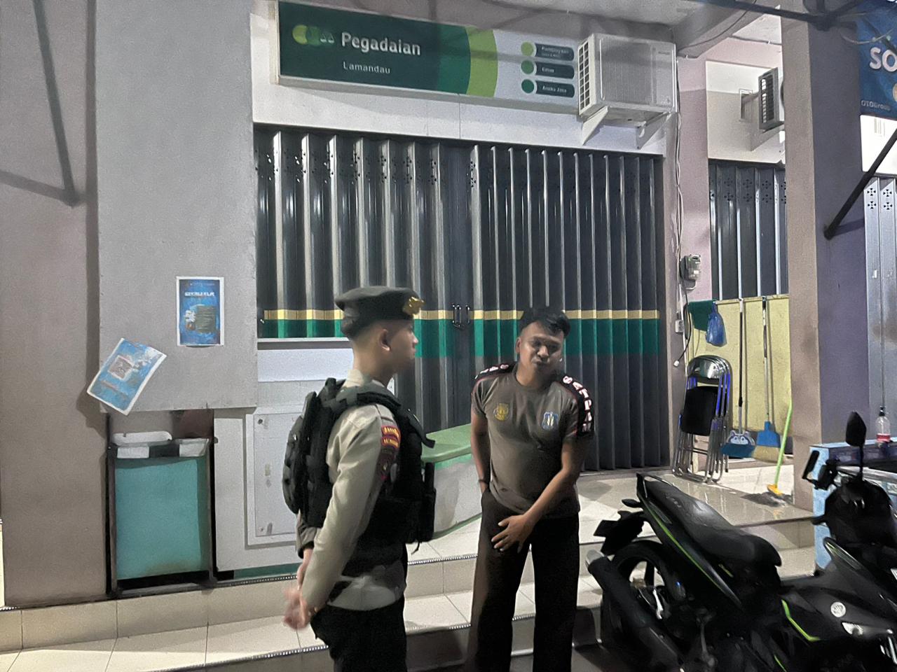 Sat Samapta Polres Lamandau Patroli di Objek Vital, Sambangi Satpam untuk Perkuat Keamanan