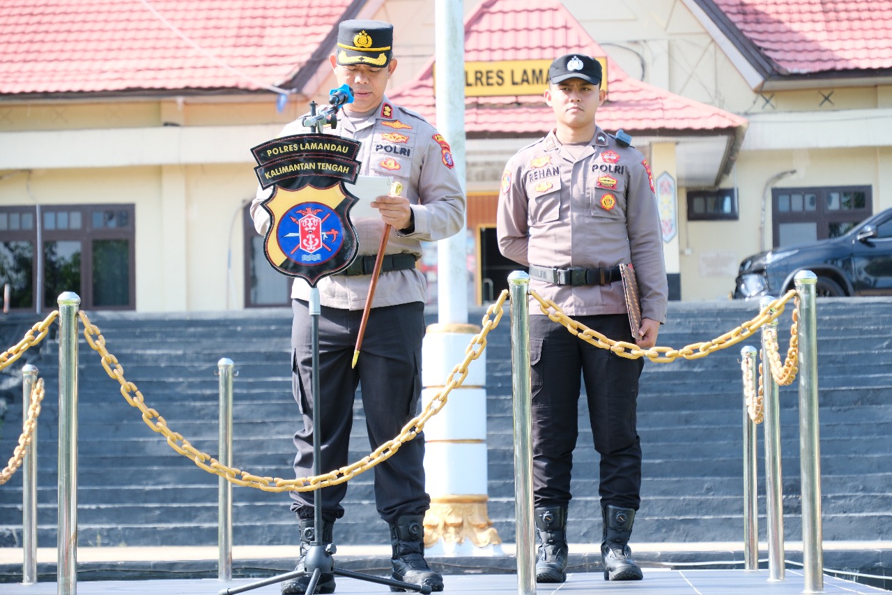 Kapolres Lamandau Pimpin Apel Gelar Pasukan Kesiapsiagaan Tanggap Darurat Bencana Hidrometeorologi