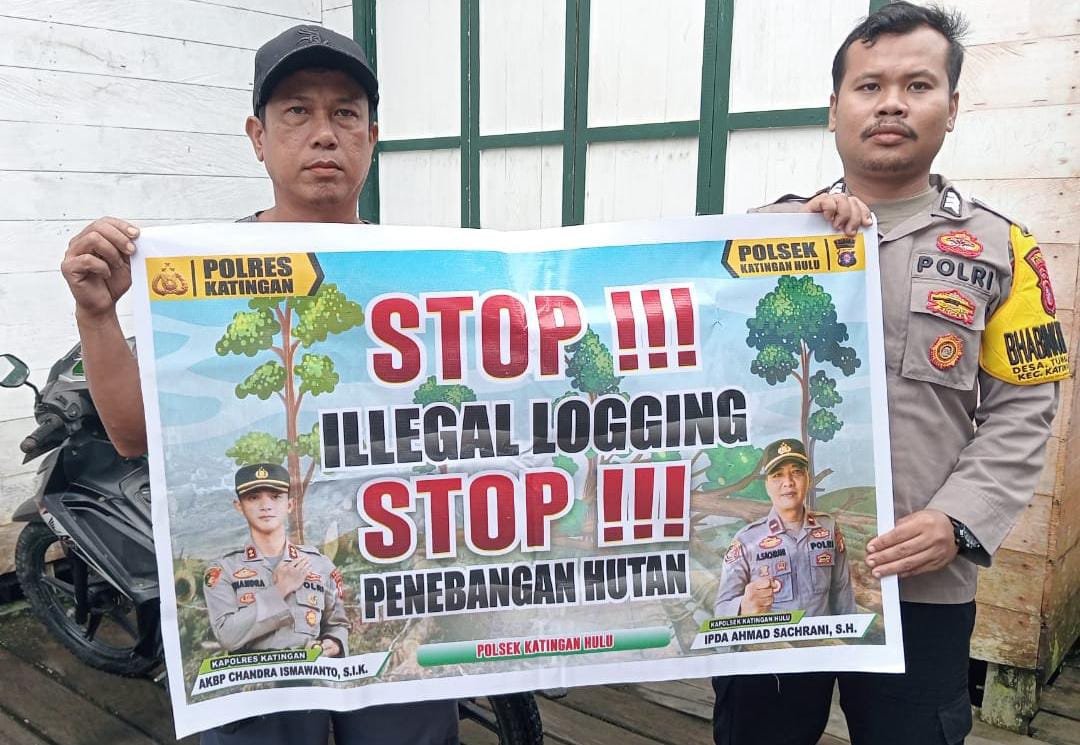 Upaya Pencegahan Penebangan Hutan secara Liar (Ilegal Logging), Bhabinkamtibmas sosialisasi kepada masyarakat.