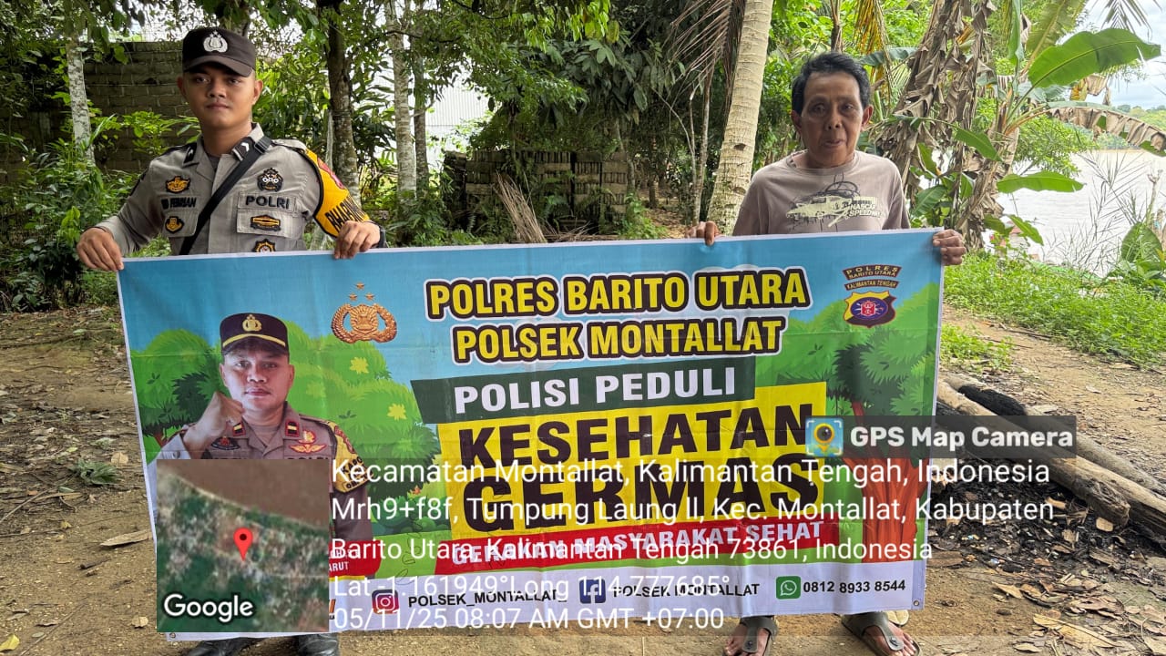 **Polsek Montallat Sampaikan Pola Hidup Sehat Kepada Warga, Polsek Montallat Sosialisasikan Germas ke Masyarakat.*