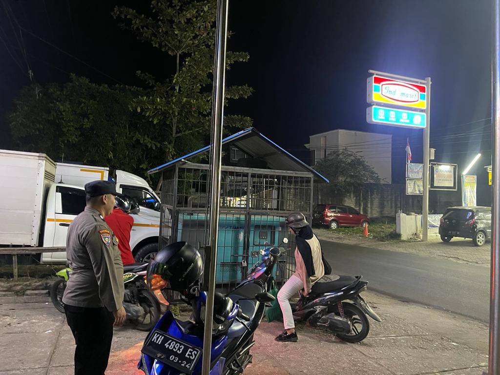 Jaga Situasi Kamtibmas Yang Kondusif Pada Malam Hari, Polsek Teweh Tengah Laksanakan Patroli Malam