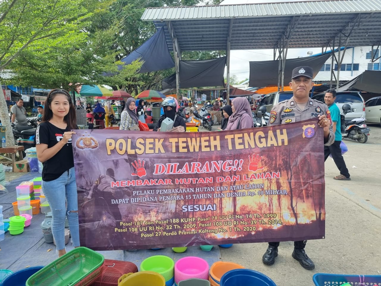 Berikan Pemahanan Kepada Masyarakat Mengenai Bahaya Membakar Hutan, Polsek Teweh Tengah Sosialisasikan Tentang Bahaya Karhutla