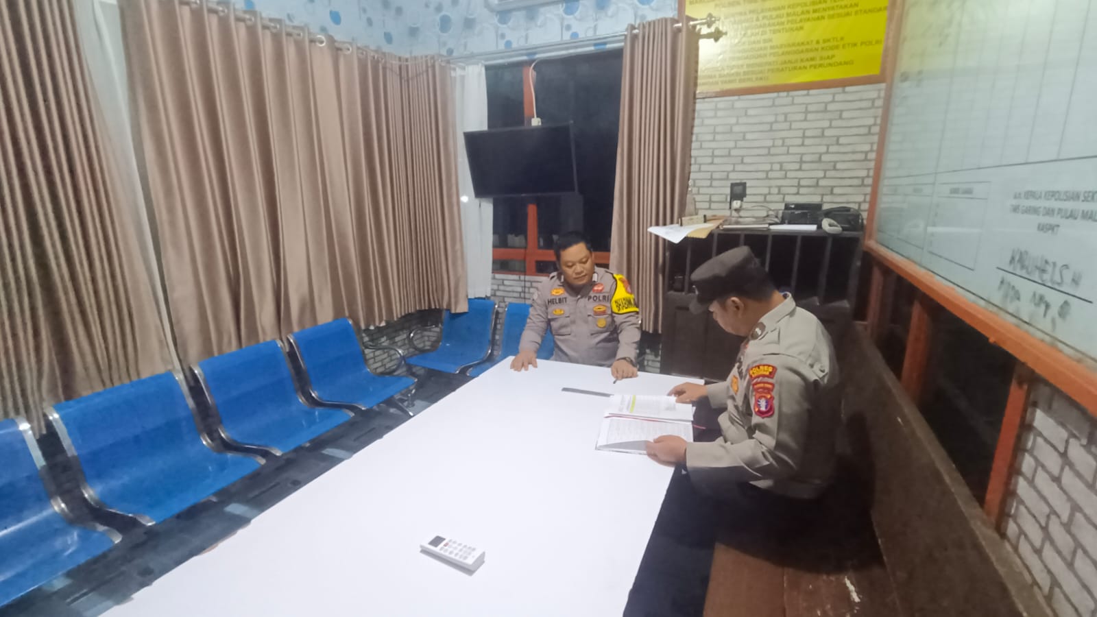 Tingkatkan keamanan Mako, Personil Polsek Marikit Antisipasi gangguan Keamanan Mako.