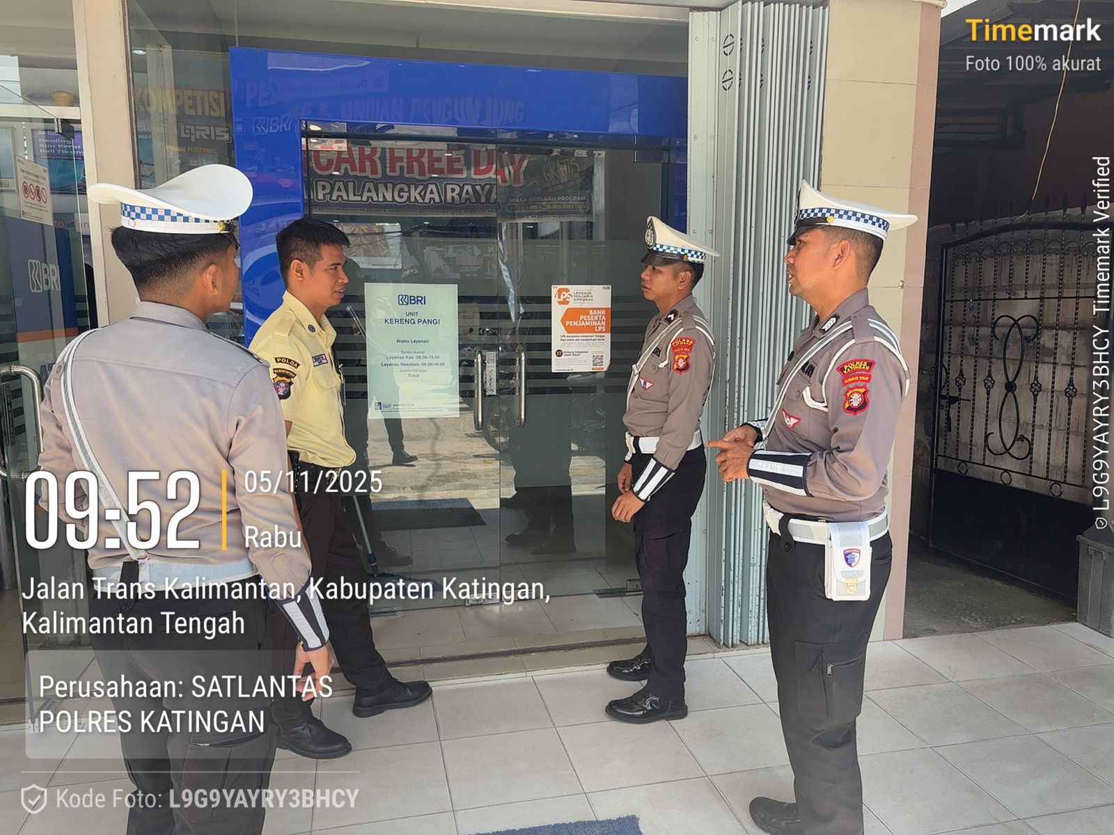 Satlantas Polres Katingan cek dan kontrol rutin Objek Vital Tiap harinya.