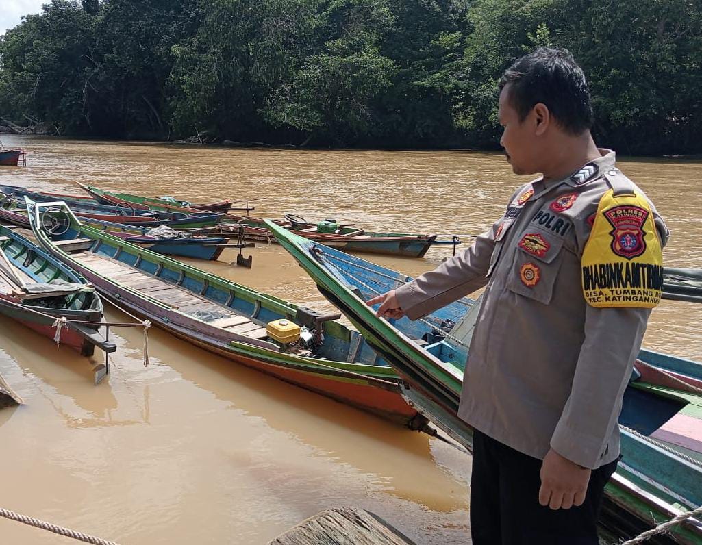 Debit Air terpantau normal , Polsek Katingan Hulu dan Bukit Raya Imbau Warga agar tetap selalu waspada.