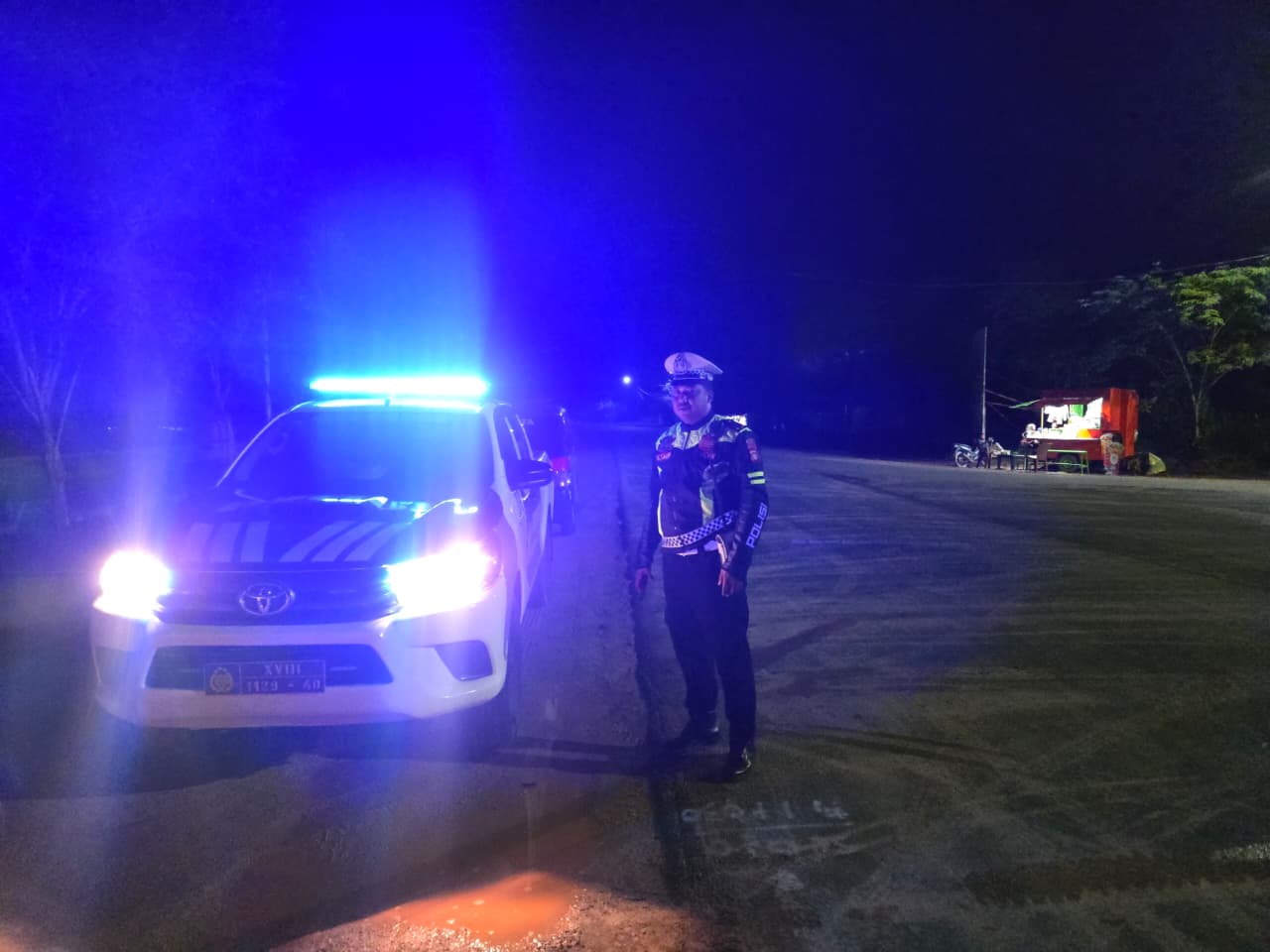 Sat Lantas Polres Lamandau Gelar Patroli Malam di Objek Vital Demi Ciptakan Kamtibmas Kondusif