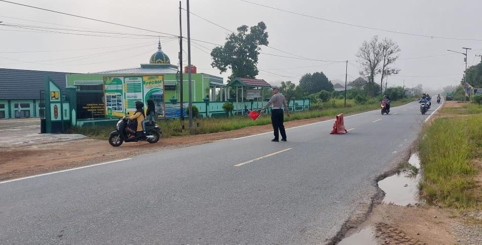 Sat Lantas Giatkan Gatur Lalin di Sekolah Mts Negeri