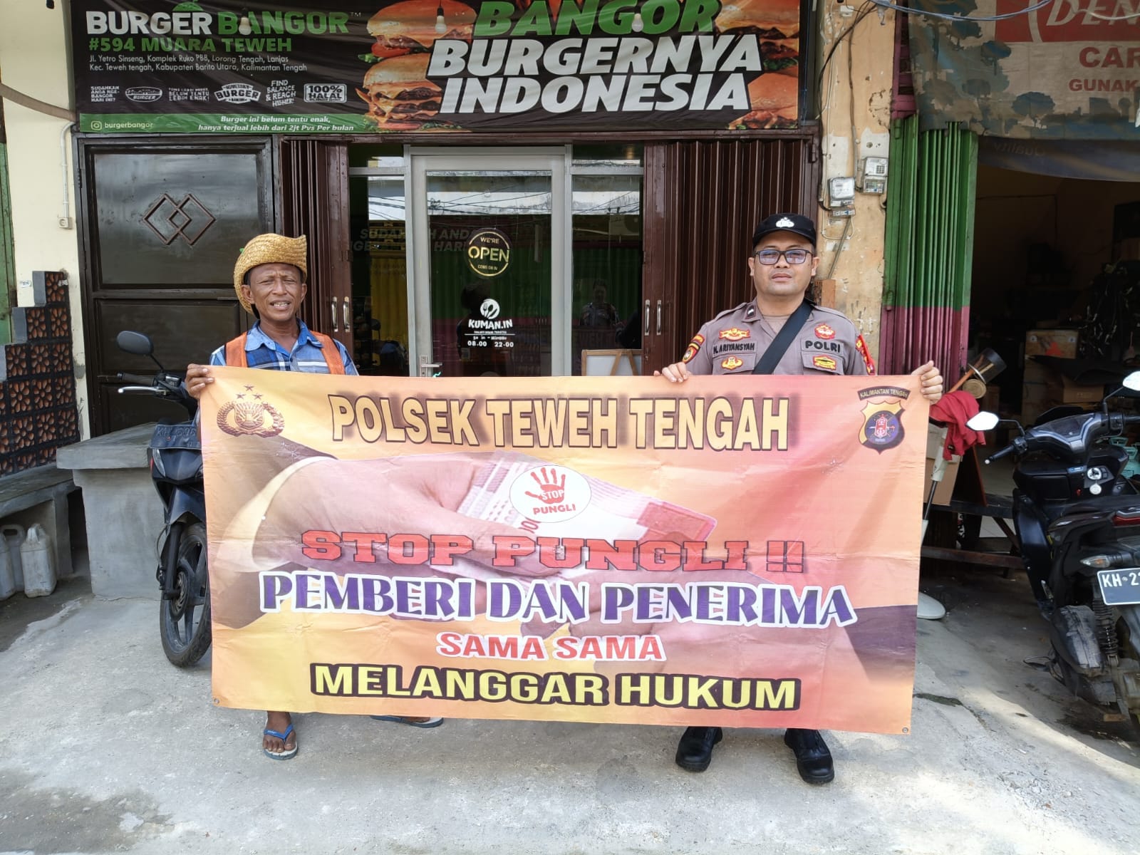 Putus Tindak Pelanggaran Pungli, Personel Polsek Teweh Tengah Himbau Stop Pungli ke Warga