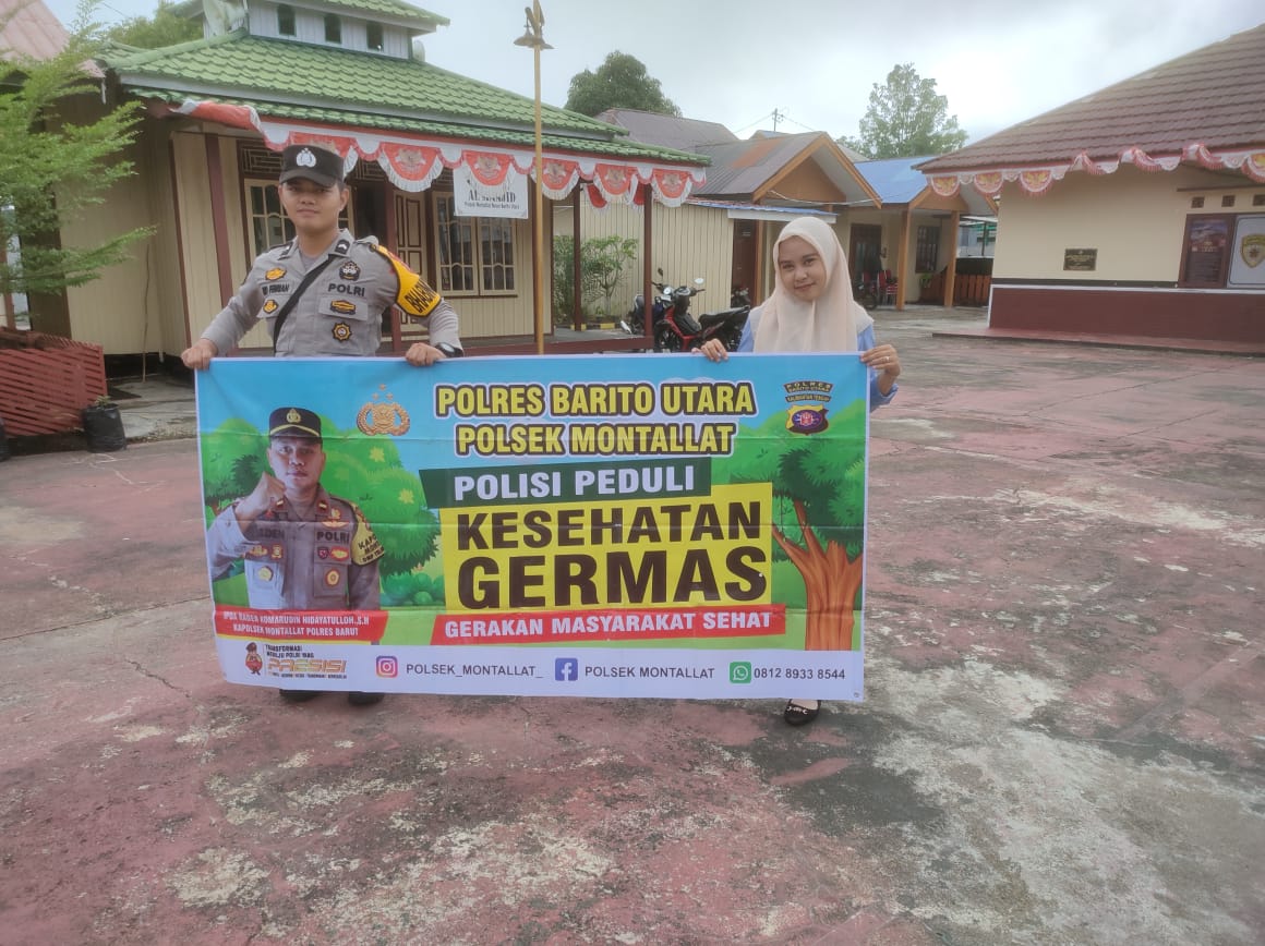 **Polsek Montallat Sampaikan Pola Hidup Sehat Kepada Warga, Polsek Montallat Sosialisasikan Germas ke Masyarakat.*