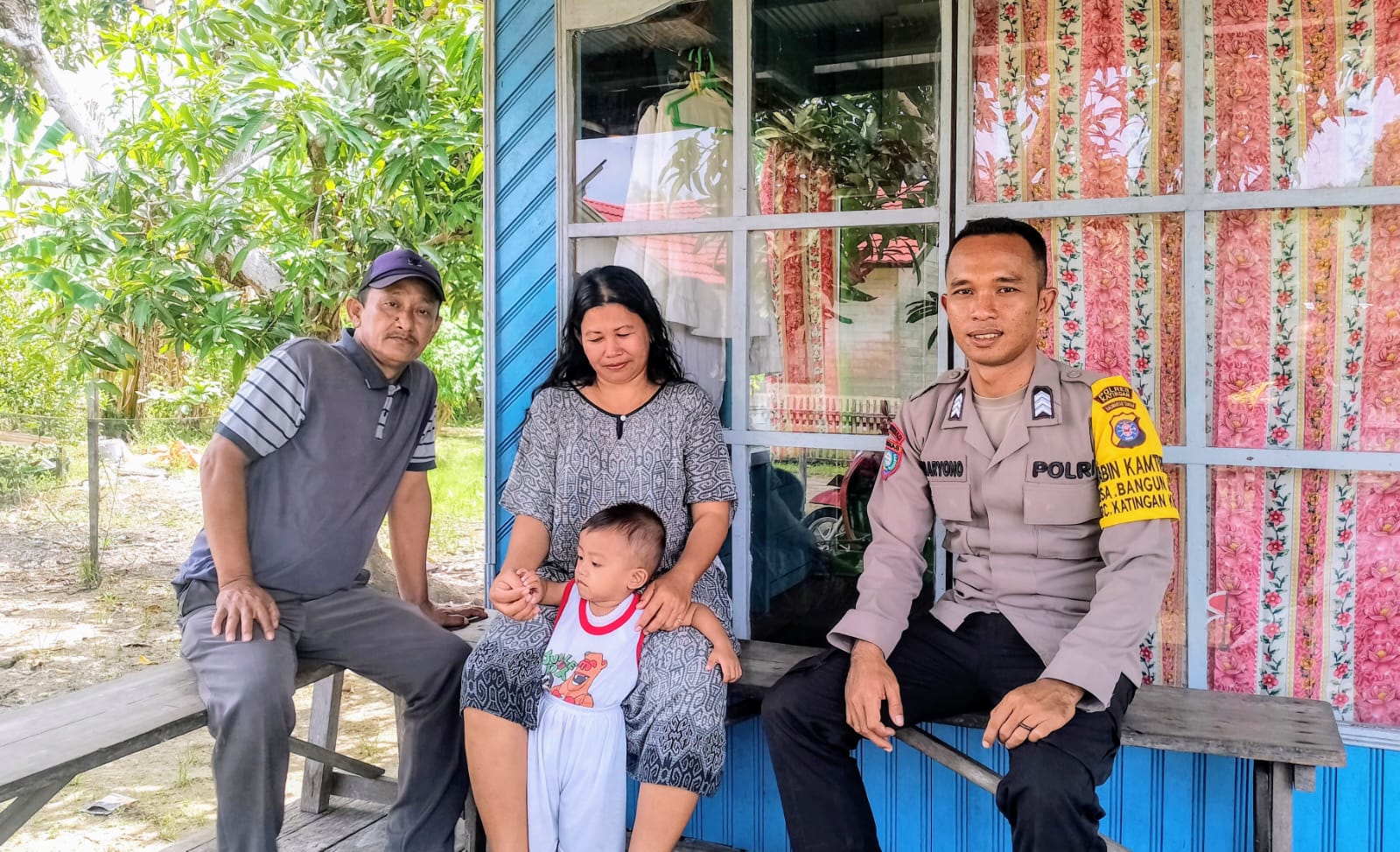 Menjaga Keamanan dan Ketertiban Masyarakat,Personil Polsek Katingan Kuala Kunjungi Warga