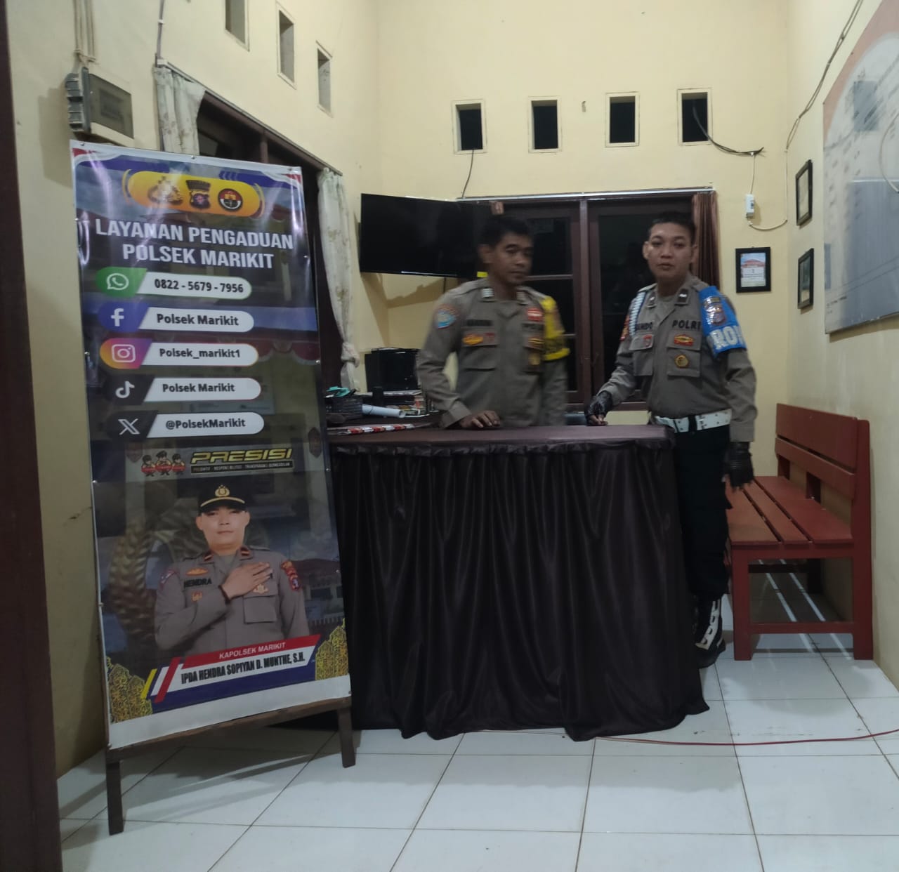 Polsek Marikit Stand by di Mako Cegah Gangguan Kamtibmas diwilayah Kecamatan Marikit, Kabupaten Katingan.