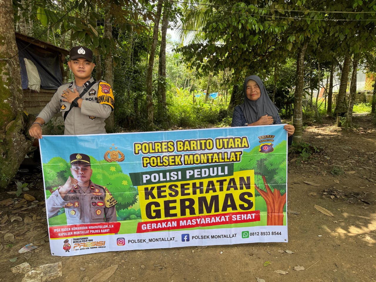 *Polsek Montallat Sampaikan Pola Hidup Sehat Kepada Warga, Polsek Montallat Sosialisasikan Germas ke Masyarakat.
