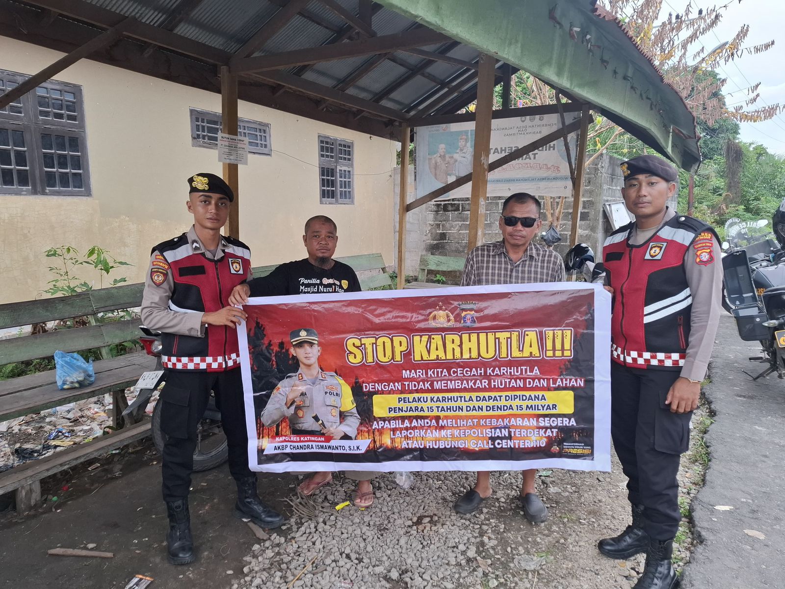 Patroli Sosialisasi Karhutla, Sat Samapta Polres Katingan Lakukan Pengawasan