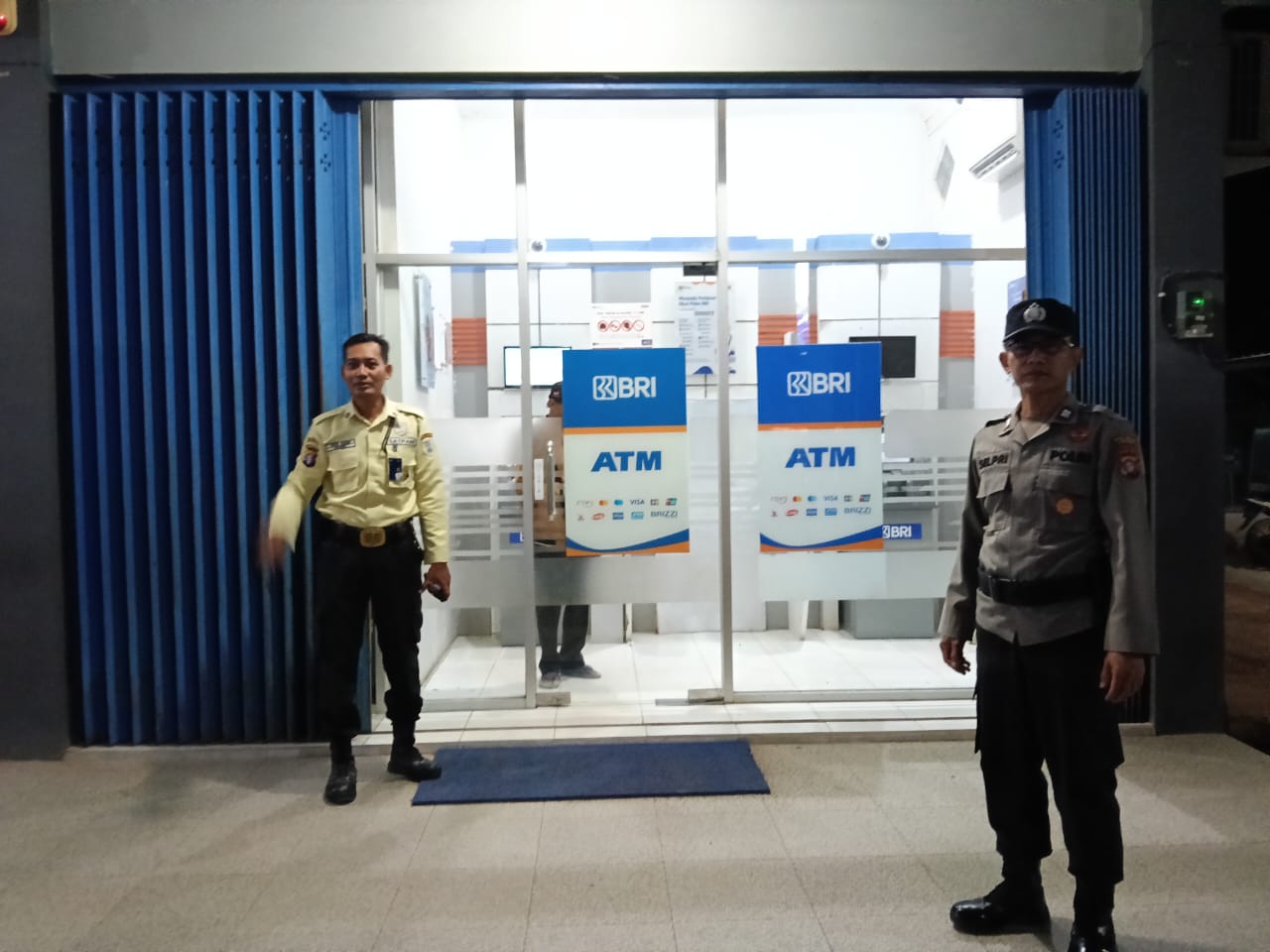 Polsek Bulik Patroli Sambangi Satpam Bank BRI