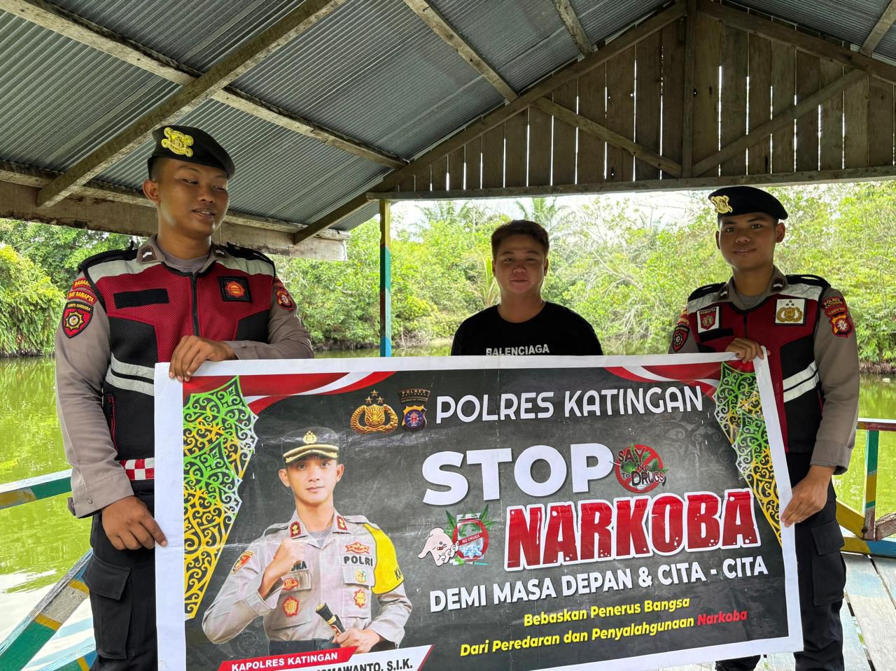 Patroli Pencegahan Narkotika, Sat Samapta Polres Katingan Gencar Lakukan Sosialisasi