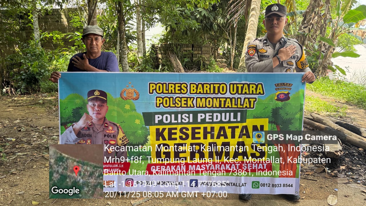 *Polsek Montallat Sampaikan Pola Hidup Sehat Kepada Warga, Polsek Montallat Sosialisasikan Germas ke Masyarakat.