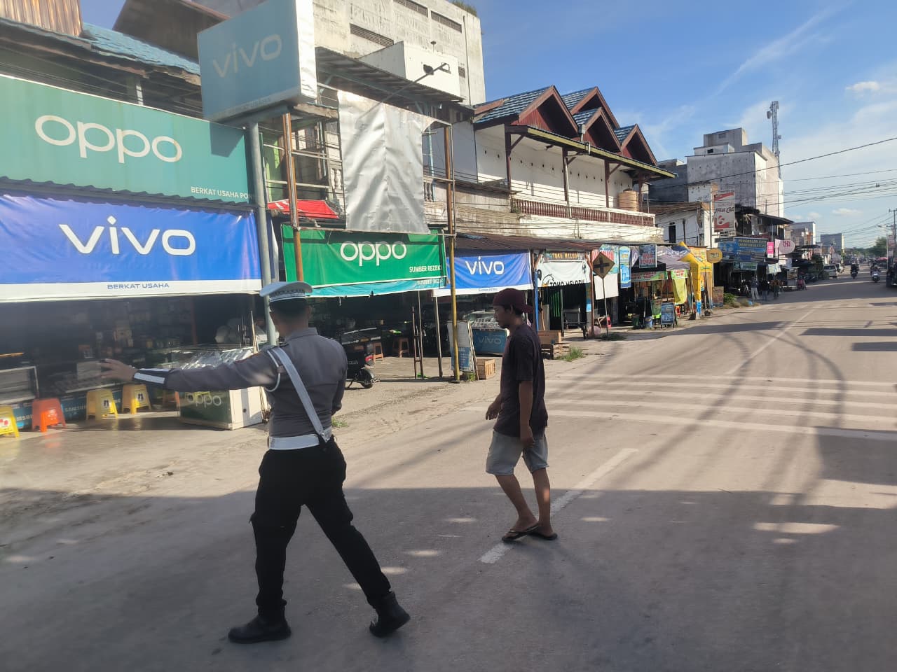 Pengaturan Pagi Di titik Rawan kepadatan arus lalulintas