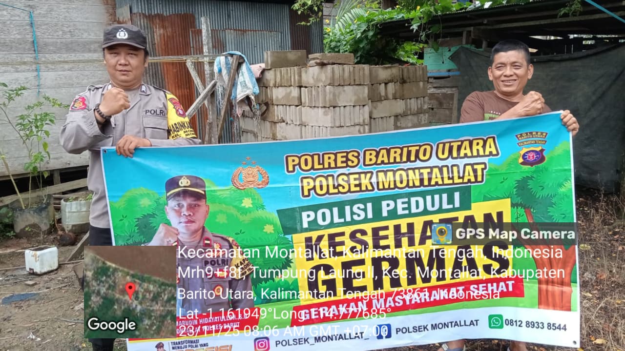 *Polsek Montallat Sampaikan Pola Hidup Sehat Kepada Warga, Polsek Montallat Sosialisasikan Germas ke Masyarakat.