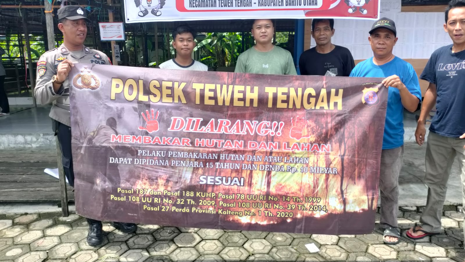 Sosialisasikan Akibat Dari Pembakaran Hutan/Lahan, Polsek Teweh Tengah Sampaikan Bahaya Karhutla Kepada Masyarakat