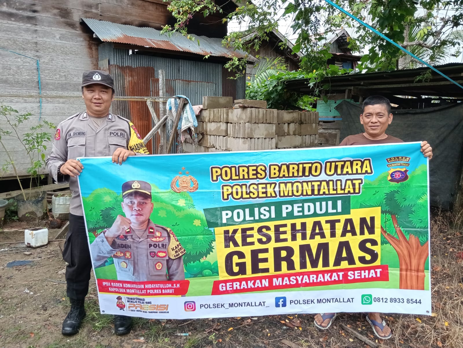 *Polsek Montallat Sampaikan Pola Hidup Sehat Kepada Warga, Polsek Montallat Sosialisasikan Germas ke Masyarakat.