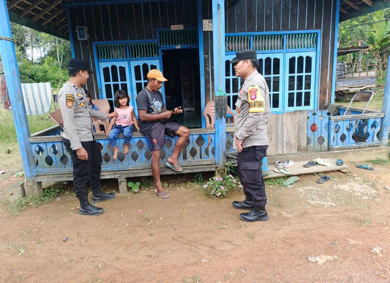 Piket Polsek Lamandau Sosialisasikan Penanggulangan Premanisme Berkedok Ormas